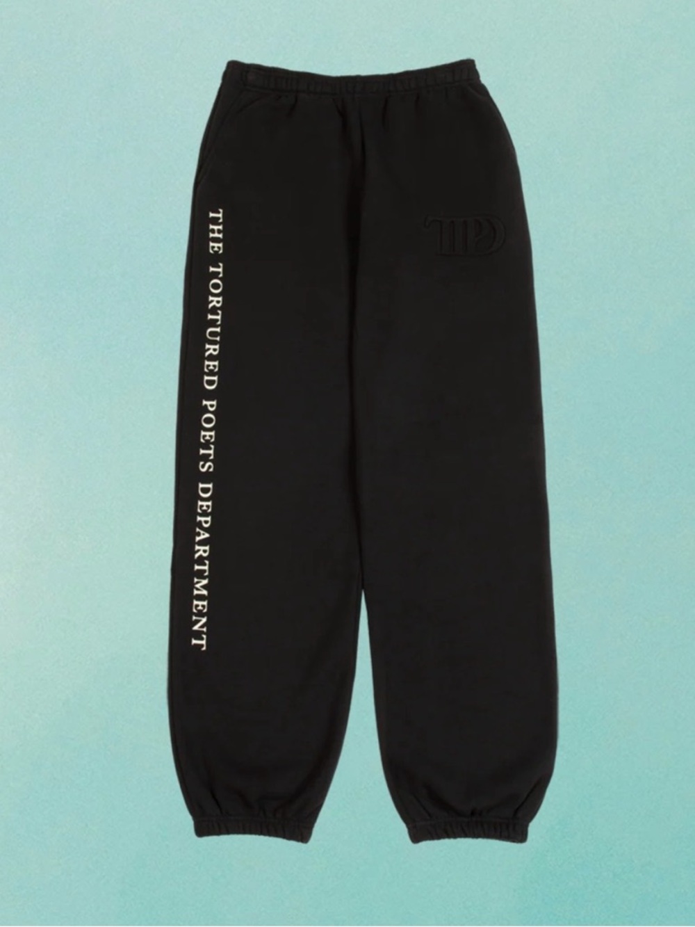 TTPD BLACK EMBOSSED SWEATPANTS